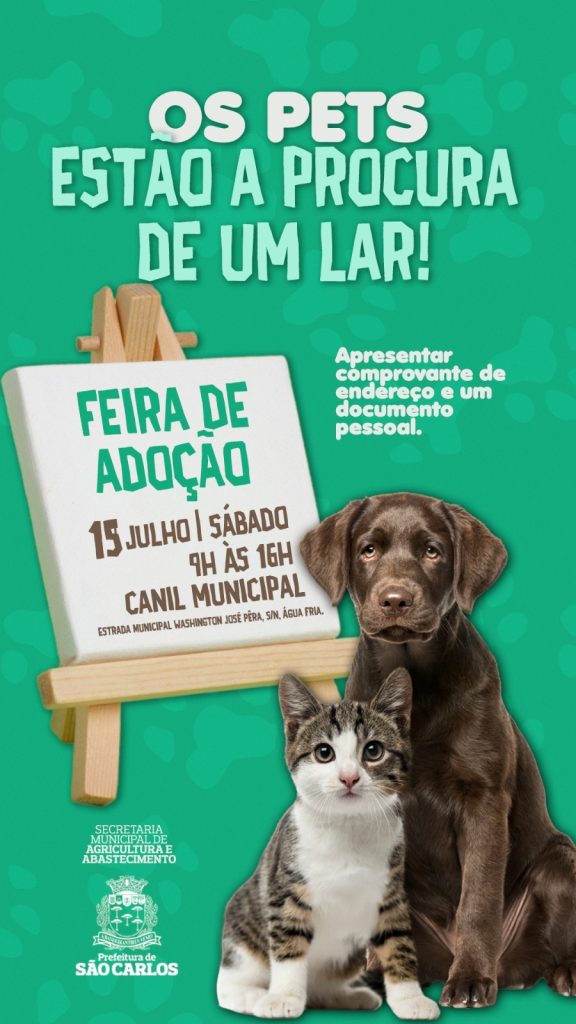 CANIL REALIZA NOVA FEIRA DE ADOÇÃO PET NESTE SÁBADO